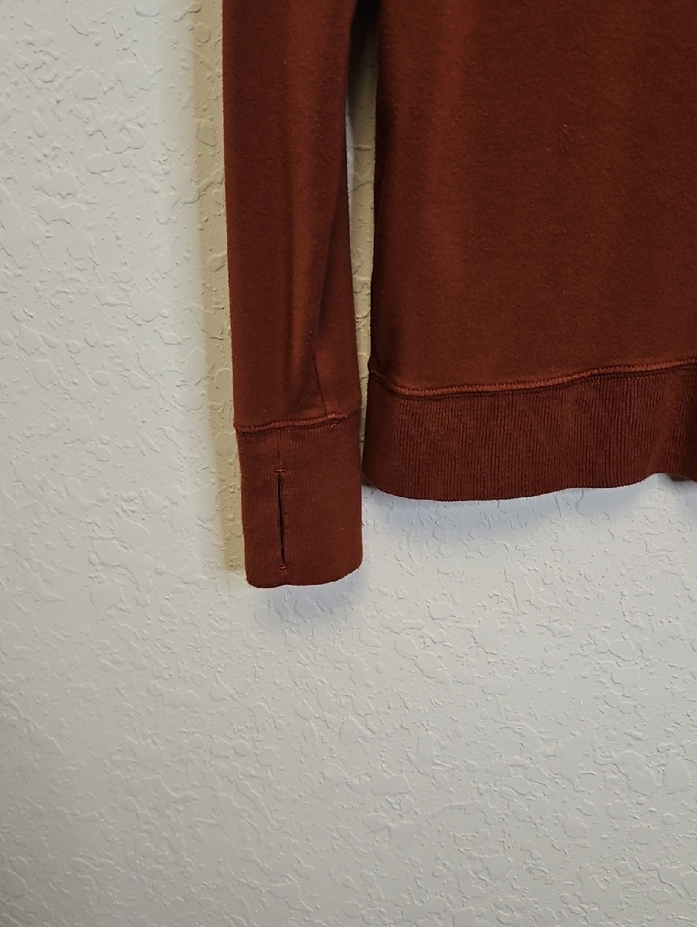 Athleta Sunrise V Neck Sweatshirt, Size Large, Color Is Rust/Brown - Picture 3 of 14